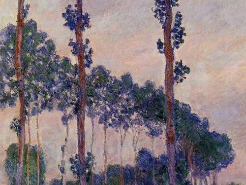 Claude Monet, I tre alberi – tempo grigio